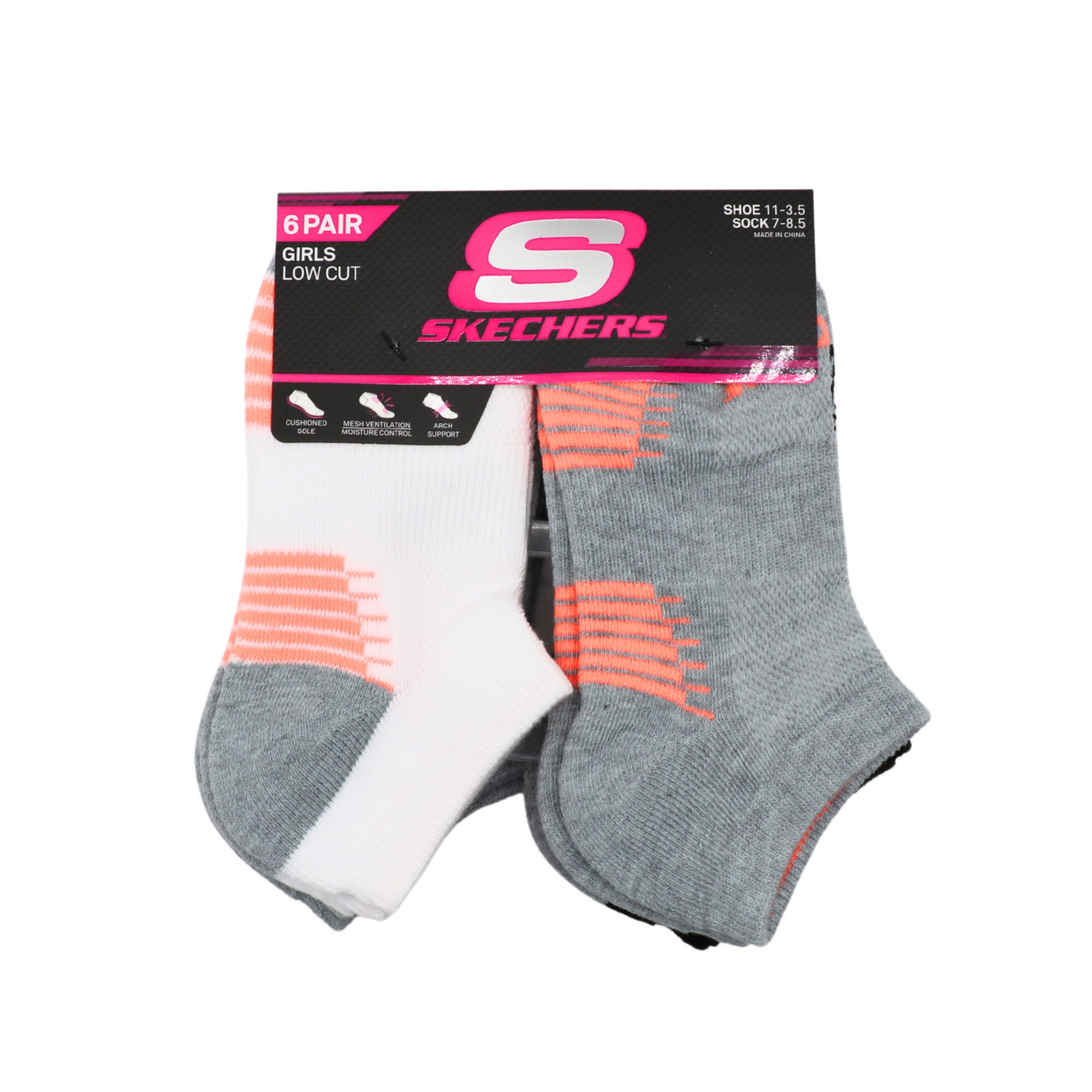 Chaussettes Skechers à Cheville – Paquet de 6 (Enfants) - S112098